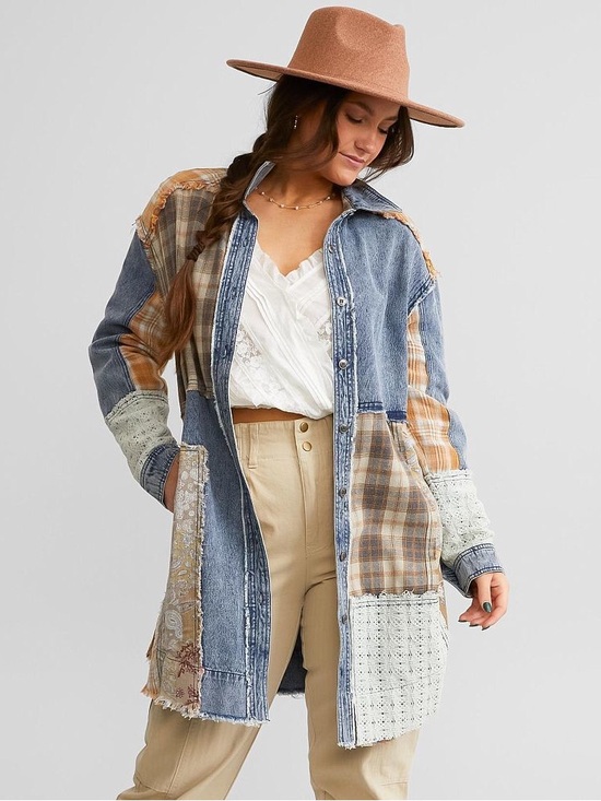 gimmicks by BKE Jackets & Blazers - gimmicks by BKE patchwork jacket